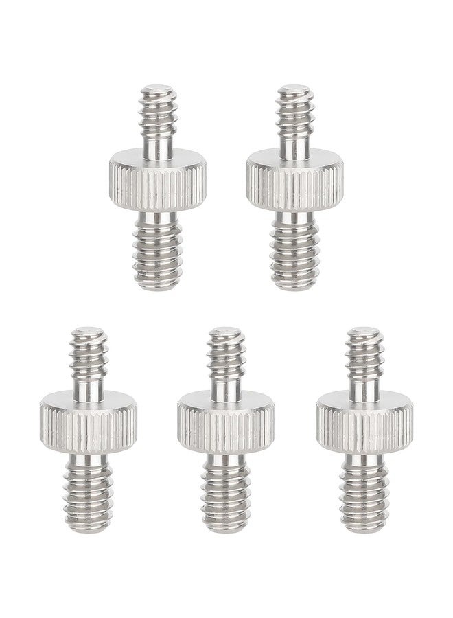 CAMVATE M8 Male to 1/4"-20 Male Stainless Steel Screw Adapter (5-Pack) - 3451 - Image 1