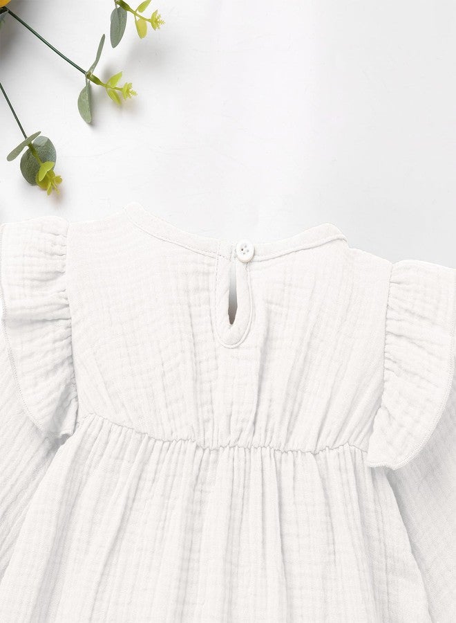 ODIZLI Girls Mexican Dress Toddler Baby Girls Floral Colorful Embroidery Dresses Traditional Ethnic Wear Cinco De Mayo Fiesta Casual Fall Winter Clothes A Line Ruffle Dress Long Sleeve White 2-3 Years - Image 5
