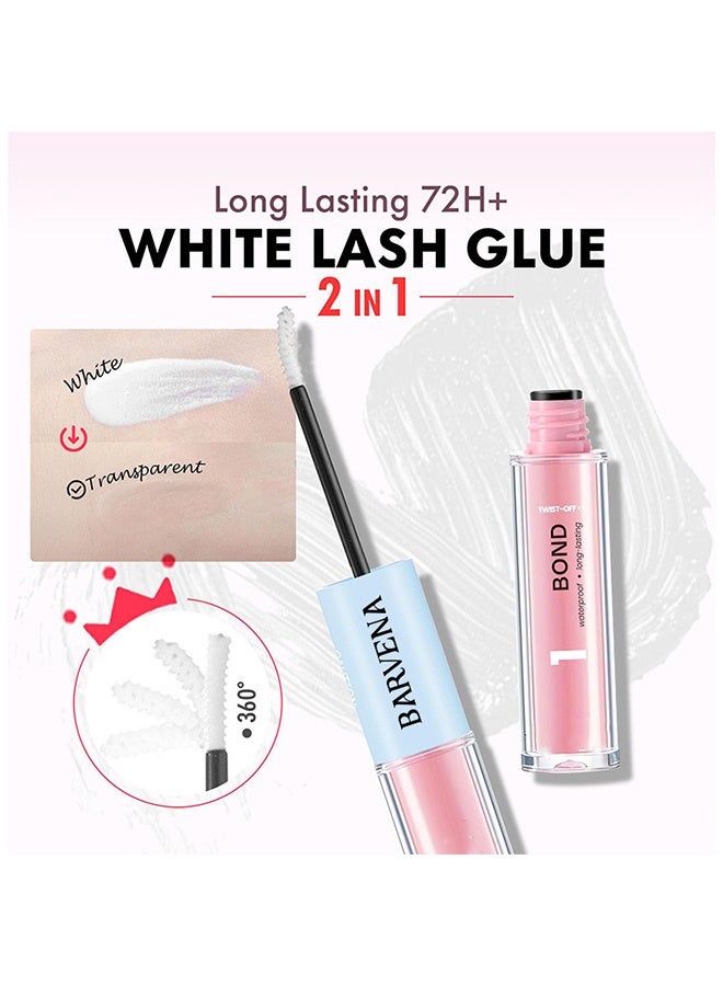 zephoco Bond Seal 2 in 1,Lash Bond and Seal,Lash Cluster Glue Waterproof,Long Lasting Lash Glue for Eyelash Clusters,2 in 1 Eyelash Glue Quick Dry Latex Free Eyelash Adhesive(Clear) - Image 2