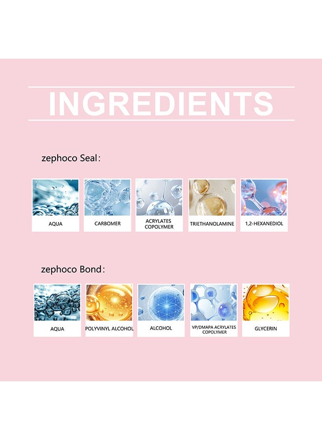 zephoco Bond Seal 2 in 1,Lash Bond and Seal,Lash Cluster Glue Waterproof,Long Lasting Lash Glue for Eyelash Clusters,2 in 1 Eyelash Glue Quick Dry Latex Free Eyelash Adhesive(Clear) - Image 4