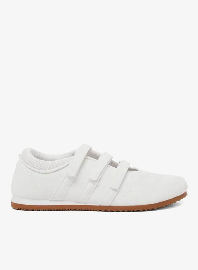 Styli White Velcro Strap Sneakers