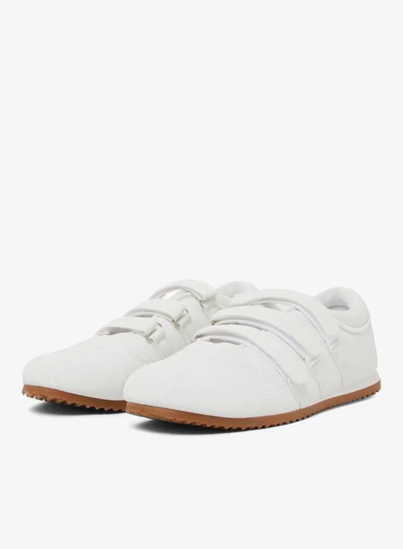 Styli White Velcro Strap Sneakers