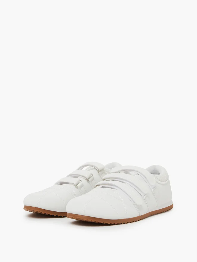 Styli Styli White Velcro Strap Sneakers