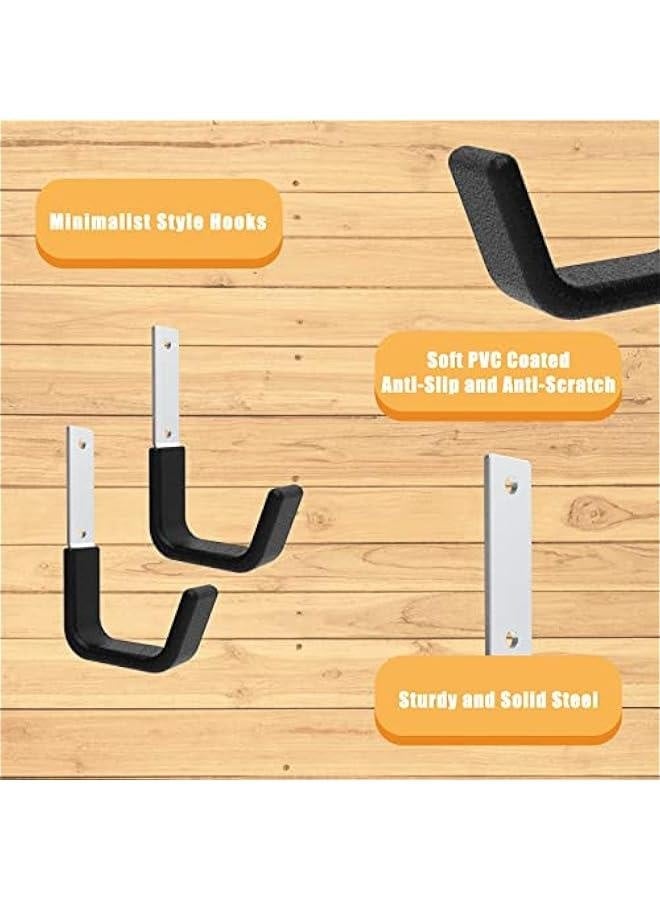 Heavy Duty Utility Hooks for Garage Storage Utility Hooks Wall Mount,Garage Hooks Heavy Duty,Garage Wall Hooks,Hose Holder,Bike Hooks,Ladder Hooks,Leaf Blower Hanger (2 Small)  - Image 3