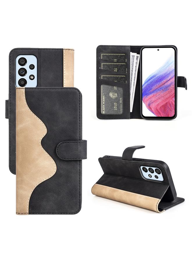 اس-توب جراب لهاتف Samsung Galaxy A53 5G، جراب هاتف جلدي قابل للطي أفقيًا بخياطة - Image 1