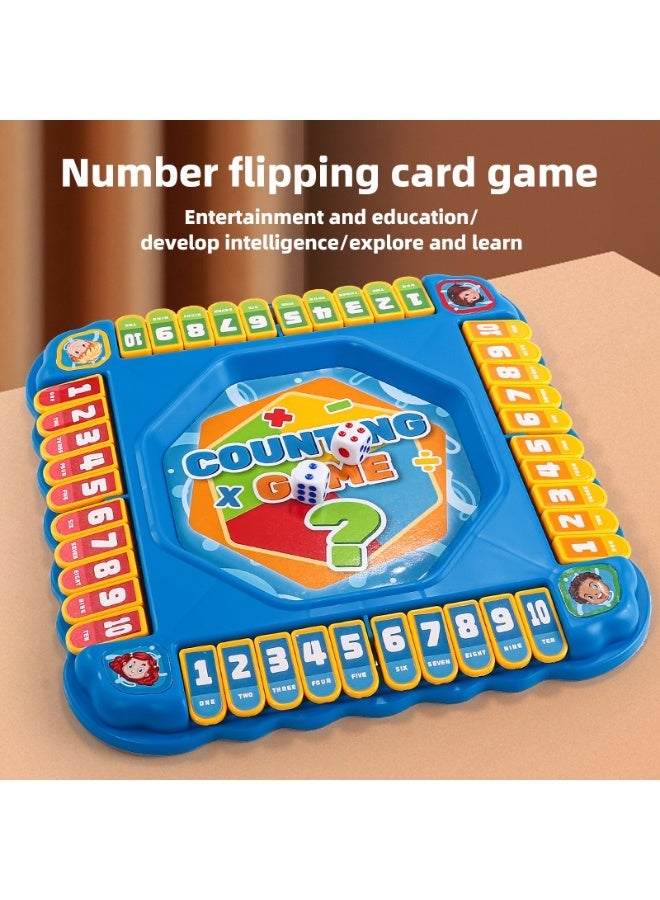 SUFADA Kids Math Counting Game, Interactive Number Flip Board Toy, Parent-child Educational Board Game for Early Learning, Gift for Boys Girls - Image 2