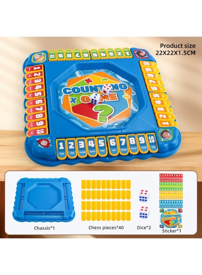 SUFADA Kids Math Counting Game, Interactive Number Flip Board Toy, Parent-child Educational Board Game for Early Learning, Gift for Boys Girls - Image 1