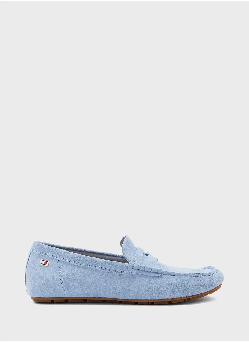 تومي هيلفيغر Flag Soft Suede Driver Loafers