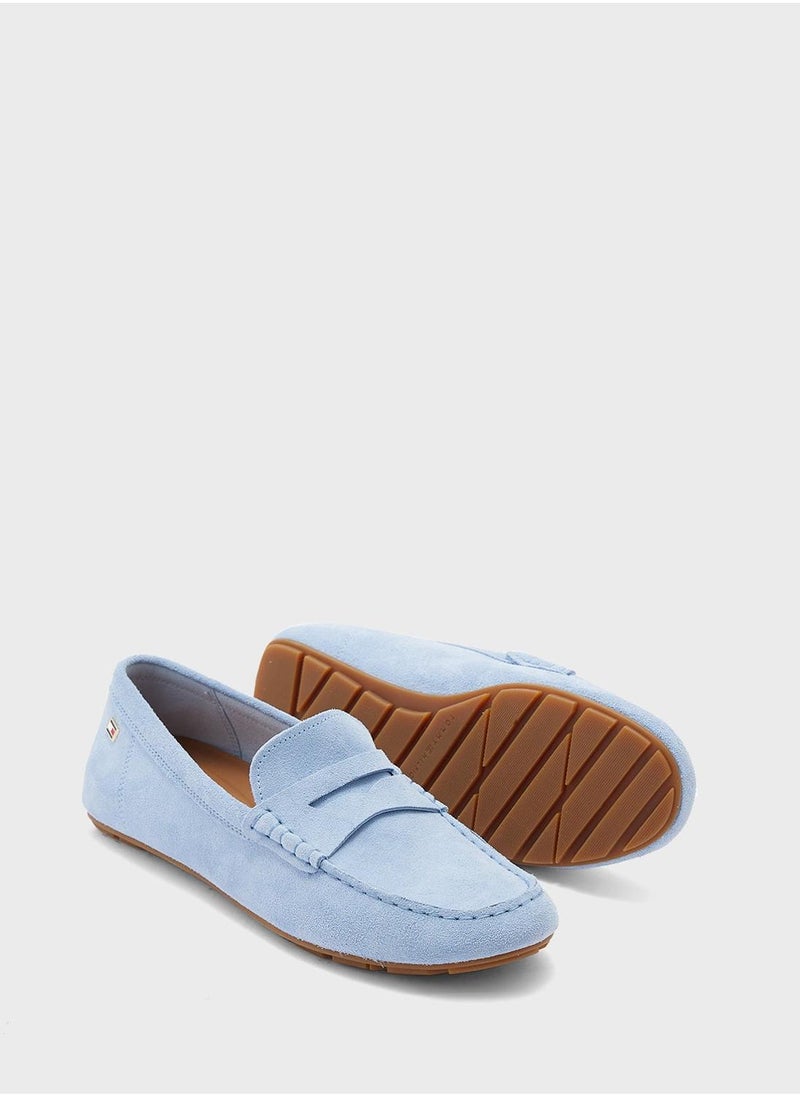 TOMMY HILFIGER Flag Soft Suede Driver Loafers  - Image 4