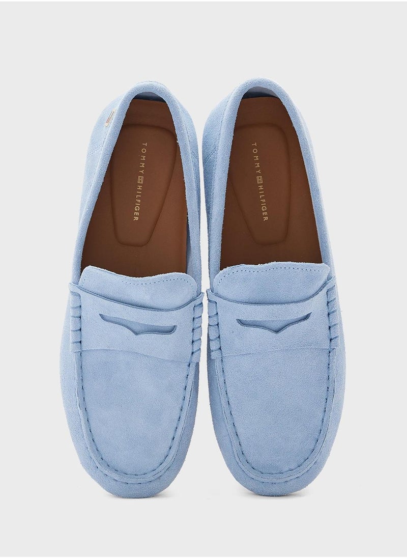 TOMMY HILFIGER Flag Soft Suede Driver Loafers  - Image 5