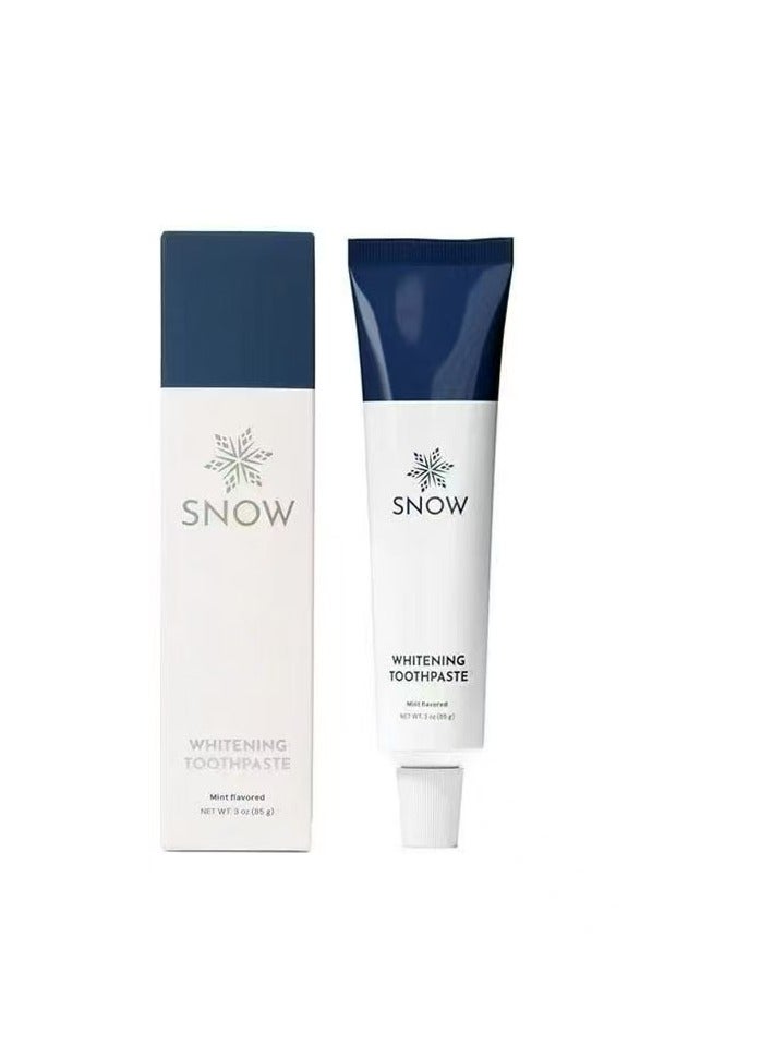 سنو Snow Teeth Whitening Morning AM معجون الأسنان - معجون الأسنان لتبييض الأسنان - إزالة بقع الأسنان - شرائط تبييض الأسنان البديلة - رائعة للأسنان الحساسة - نكهة النعناع (الصقيع الصباحي) - Image 1