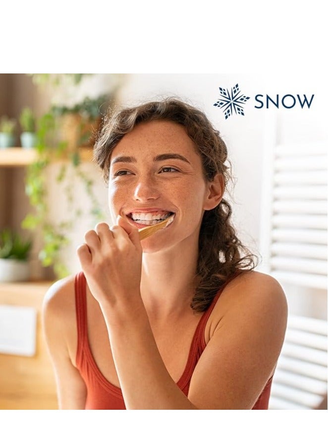 سنو Snow Teeth Whitening Morning AM معجون الأسنان - معجون الأسنان لتبييض الأسنان - إزالة بقع الأسنان - شرائط تبييض الأسنان البديلة - رائعة للأسنان الحساسة - نكهة النعناع (الصقيع الصباحي) - Image 4