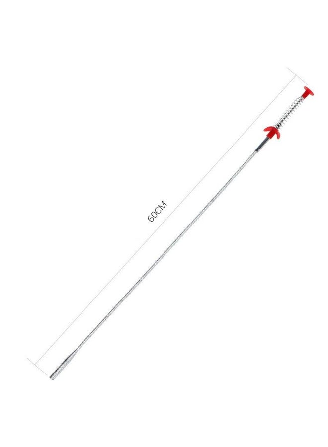 60cm Sewer Dredger Spring Pipe Dredging Tools Drain Cleaner Household Hair Cleaner Drain Snake Sticks Clog Remover Kitchen Sink 