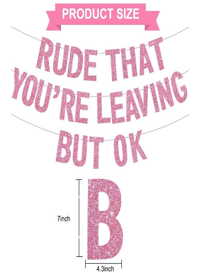 BEISHIDA Rude That You're Leaving But OK pink Banner - Image 2