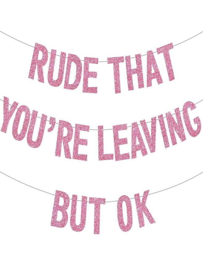 BEISHIDA Rude That You're Leaving But OK pink Banner - Image 1