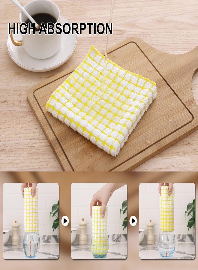 Kitinjoy Cotton 8 Pack Terry Kitchen Dish Cloths, 12 x 12 Inches Super Soft and Absorbent Dish Rags, Quick Drying Dish Towels for Washing Dishes, Mixed Color - Image 3