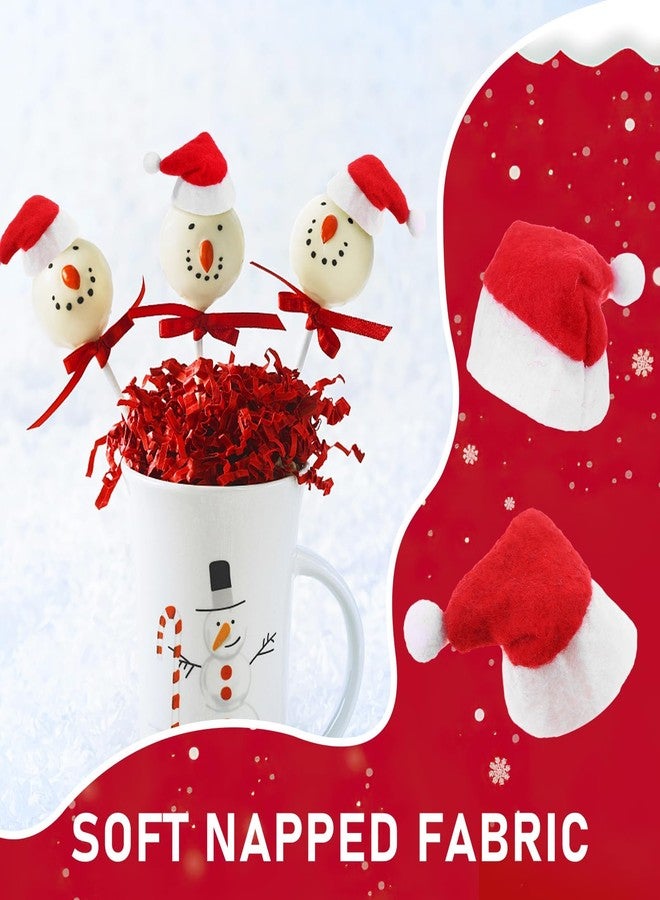 Eshylala Christmas Party Supplies - Santa Claus Lollipop Hats, 60 Pieces Mini Candy Hats - Image 2