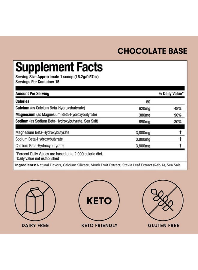 Perfect Keto Exogenous Ketones Powder, BHB Salts for Ketosis & Fasting Support, Electrolytes for Hydration, Caffeine Free Energy, Chocolate, 8.57 oz - Image 2