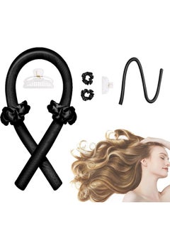 CORATED No Heat Curlers, Heatless Curls for Long Hair, Heatless Curling Rod Headband You Can Sleep In, Silk DIY Hair Styling Tools Kit