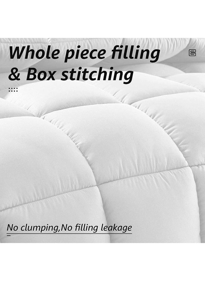 Somerfield - Somer Field - Bedding Comforter Duvet Insert - Quilted Comforter/Duvet with Corner Tabs - Box Stitched Down Alternative Comforter - White (King (240X260 Cm)) - Image 1