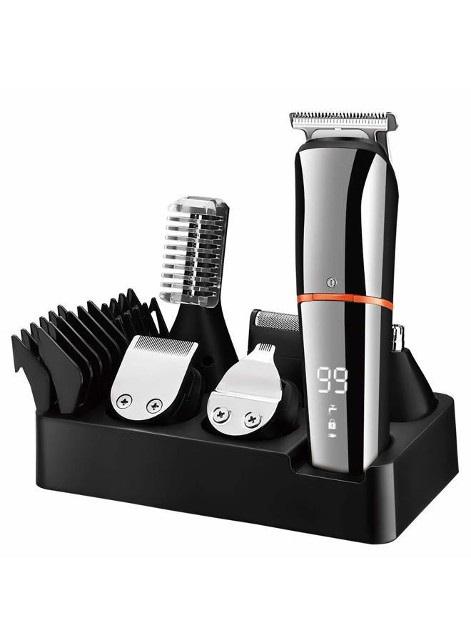 SURKER Beard Trimmer for Men Hair Clippers Body Mustache Nose Hair Groomer Cordless Precision Trimmer 6 in 1 Grooming Kit Waterproof USB Rechargeable - Image 1