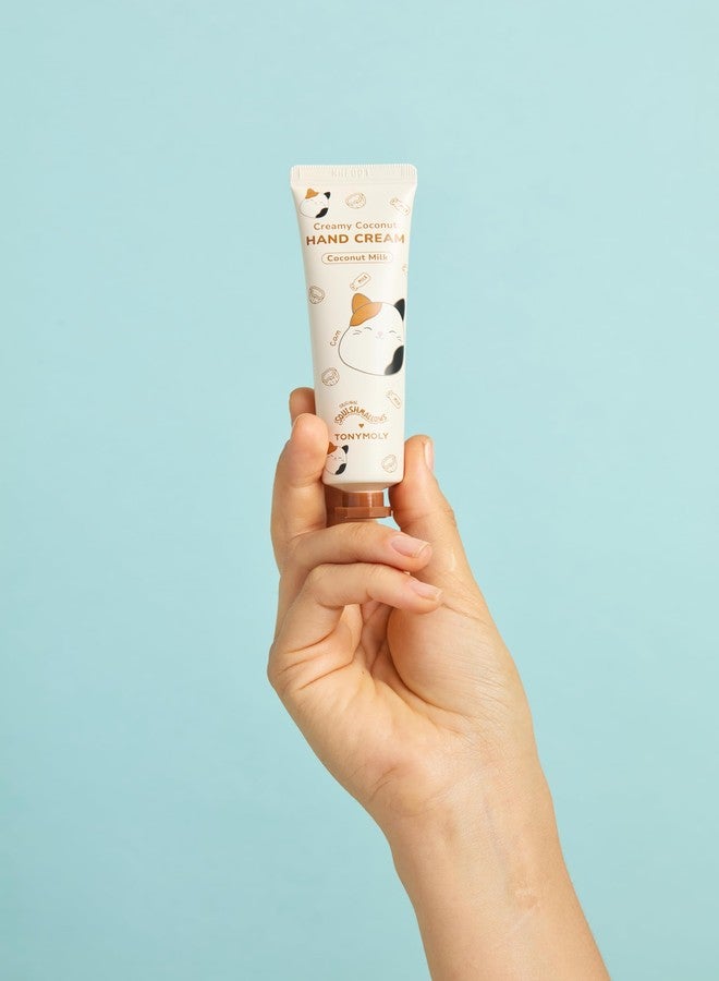 TONYMOLY x Squishmallows Cam the Cat 2PC Hand Cream & Lip Gloss Set, Coconut Milk Hand Cream, Frosted Milk Lip Gloss - Image 4