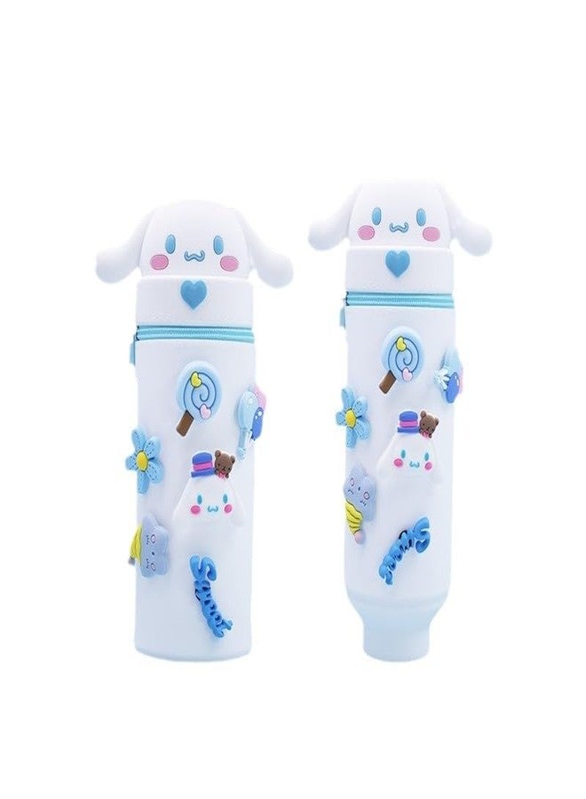 Fancyku® Kawaii Pencil Pouch Pen Holder for Girls Cartoon Silicone Pencil Pouch DIY Fun Pen Holder with Charms Birthday Gift for Girls - Image 1