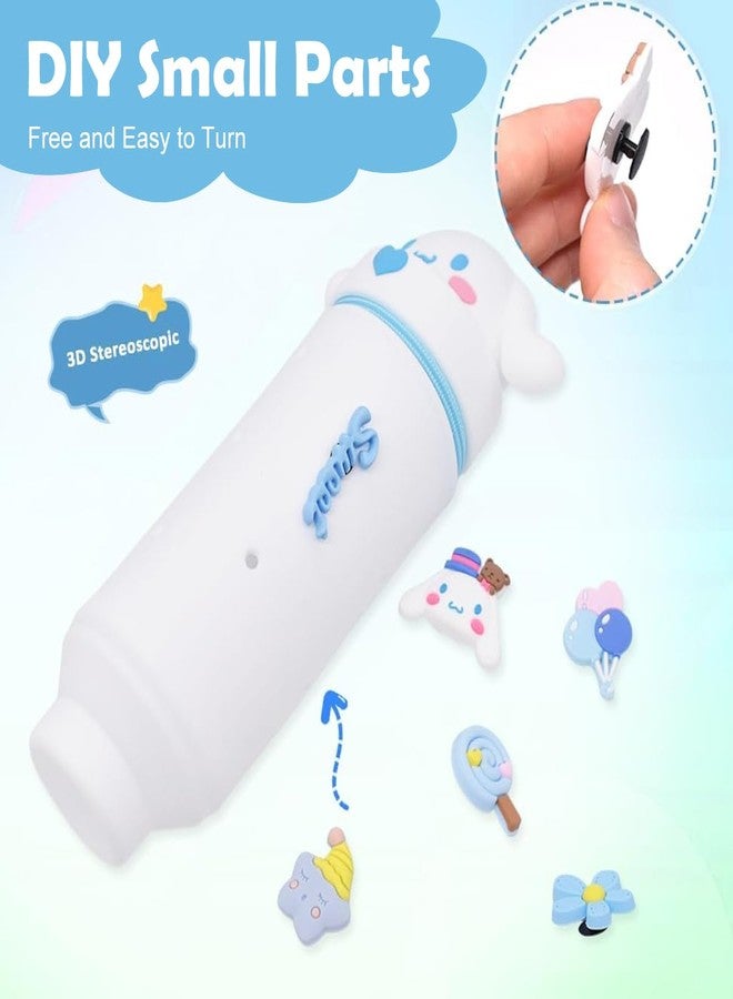 Fancyku® Kawaii Pencil Pouch Pen Holder for Girls Cartoon Silicone Pencil Pouch DIY Fun Pen Holder with Charms Birthday Gift for Girls - Image 4