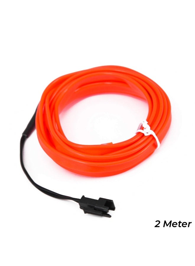 Smart EL Wire 2M – Flexible LED Neon Light for Car Interior Decoration, Dashboard, and DIY Projects, 12V DC Power, Easy Installation, Energy-Efficient, Vibrant Colors, Customizable, Durable, Ambient Lighting for Cars, Homes, and Events. - Image 1