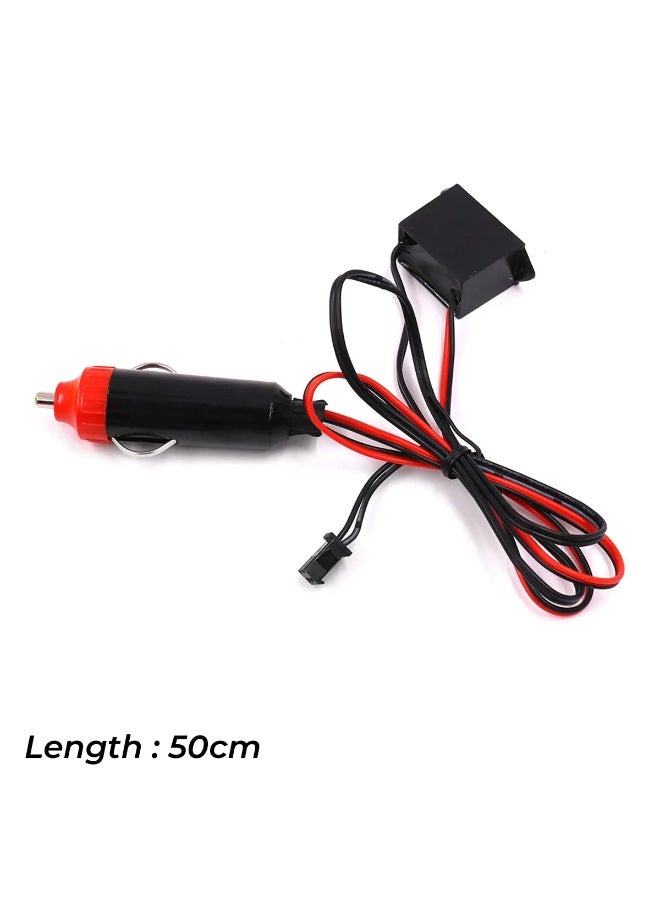 Smart EL Wire 2M – Flexible LED Neon Light for Car Interior Decoration, Dashboard, and DIY Projects, 12V DC Power, Easy Installation, Energy-Efficient, Vibrant Colors, Customizable, Durable, Ambient Lighting for Cars, Homes, and Events. - Image 3