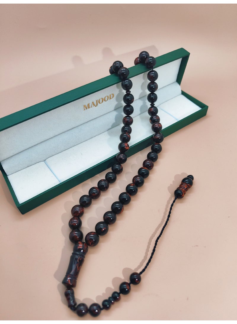 MAJOOD 45 Amber Resin Prayer Beads/Tasbih/10mm/For Men And Women - Image 2
