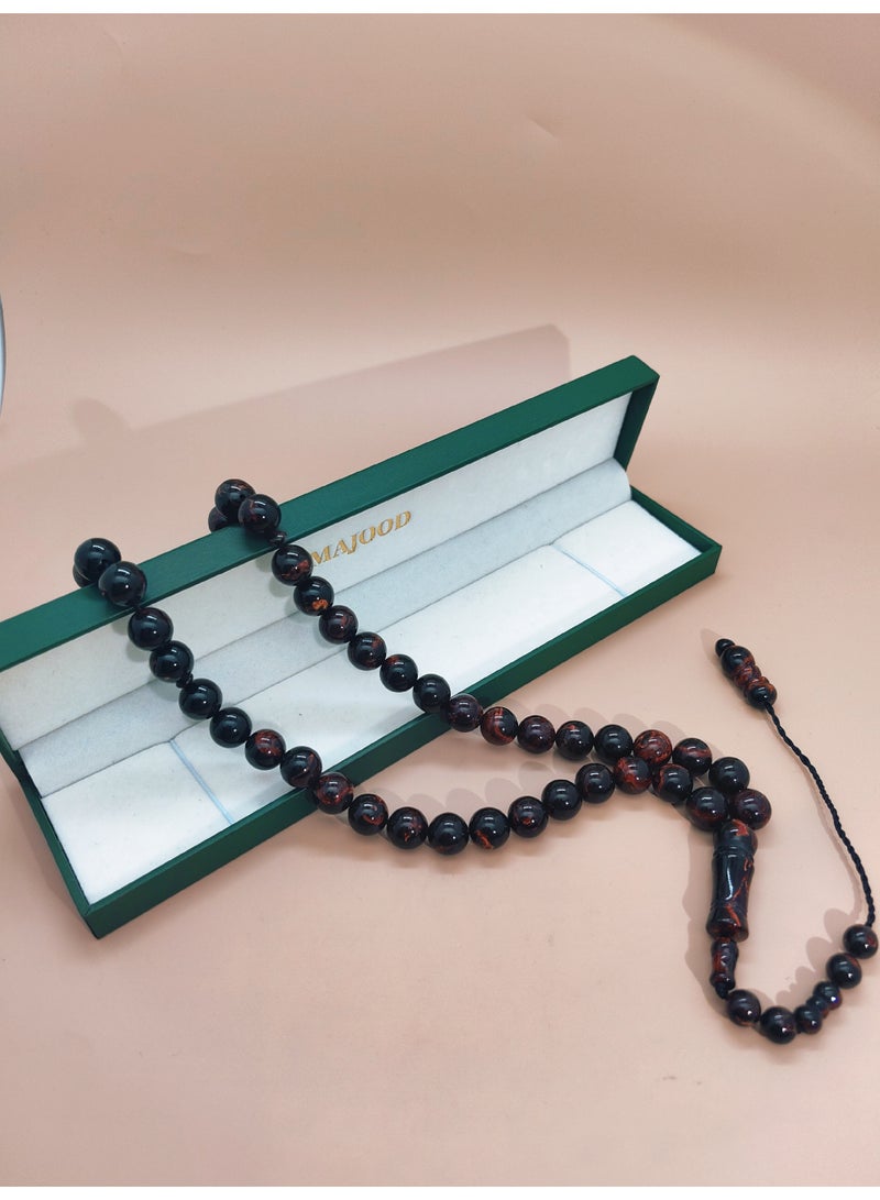 MAJOOD 45 Amber Resin Prayer Beads/Tasbih/10mm/For Men And Women - Image 3