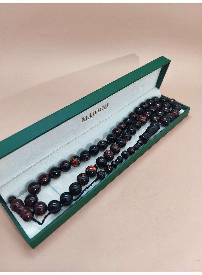 MAJOOD 45 Amber Resin Prayer Beads/Tasbih/10mm/For Men And Women - Image 5