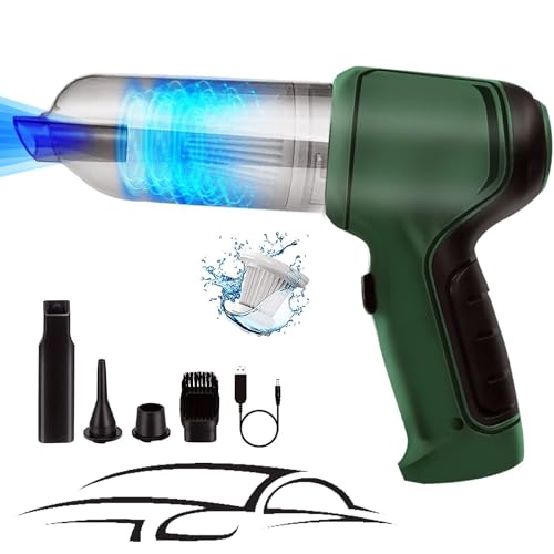 PAGALY Wireless Mini Car Vacuum Cleaner 3 in 1 Portable Cordless with 9000Pa Suction Power with Air Blower for Home,Office,Pet Hair,Car,Keyboard,Makeup Bag,Computer. - Image 1
