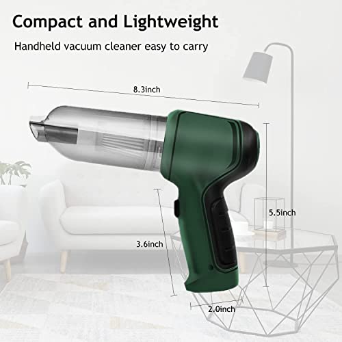 PAGALY Wireless Mini Car Vacuum Cleaner 3 in 1 Portable Cordless with 9000Pa Suction Power with Air Blower for Home,Office,Pet Hair,Car,Keyboard,Makeup Bag,Computer. - Image 3