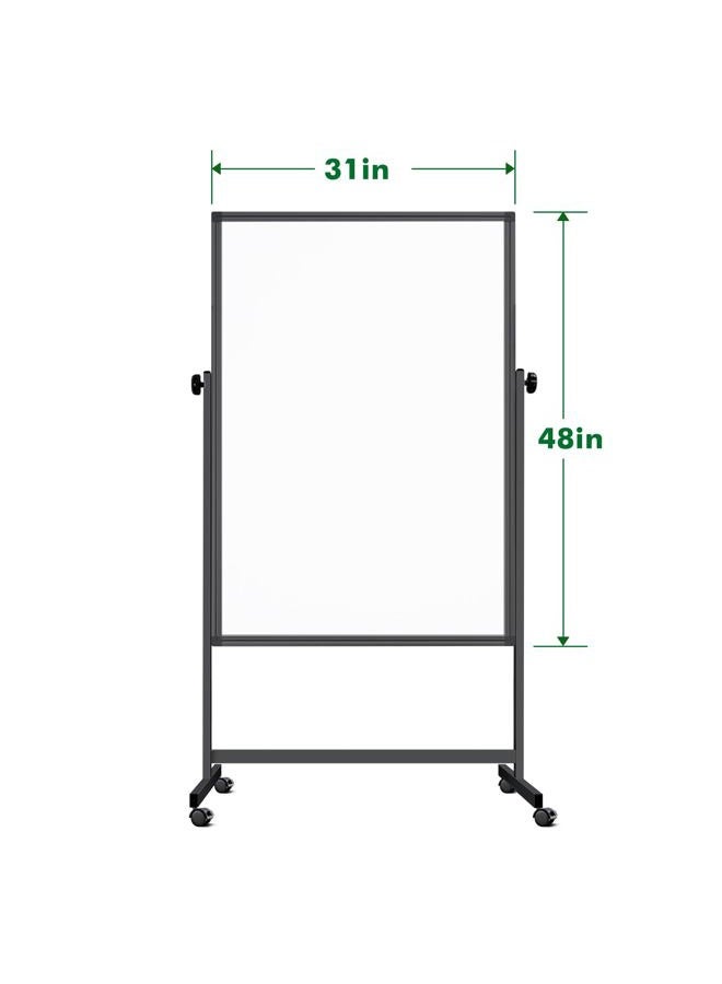 Reliaboard Mobile Whiteboard 32 x 48 inches Height Adjustable Dry Erase White Board, Standing Easel Whiteboard on Wheels, Double-Sided Magnetic Whiteboard with Stand for Office, Home and Classroom - Image 2
