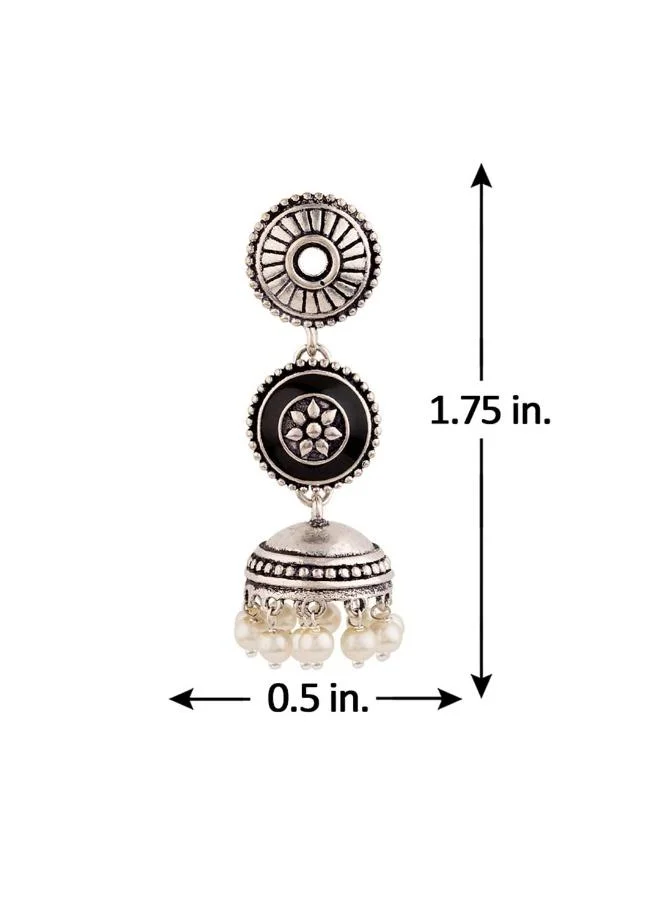 VOYLLA Rangabati Faux Pearls Layered Earrings