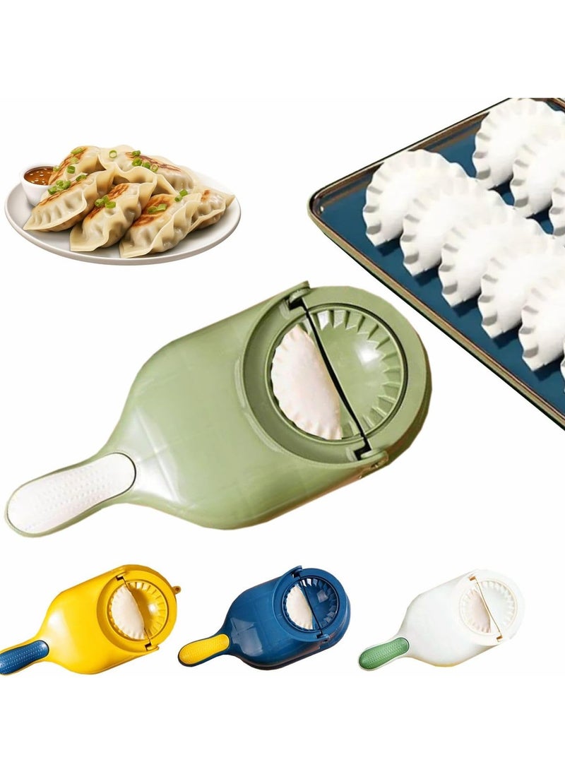 LIMITLESS 2 In 1 Dumpling Maker, Dumpling Skin Maker Mould, Kitchen Dumpling Making Tool with Stuffing Spoon, Multi-function DIY Manual Dumpling Press Molds Set (Green)  - Image 1