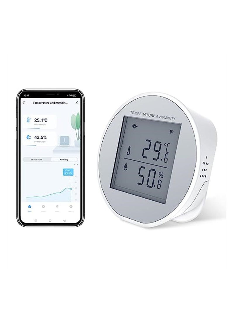 Y&D - Smart WiFi Thermometer Hygrometer Sensor, with App Control, Large LCD Display, Notification Alerts, for Home Room Pet Garage Digital Compatible Automation - Image 1