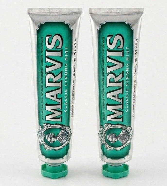 Marvis Pack of 2 Classic Strong Mint Toothpaste mint 85ml