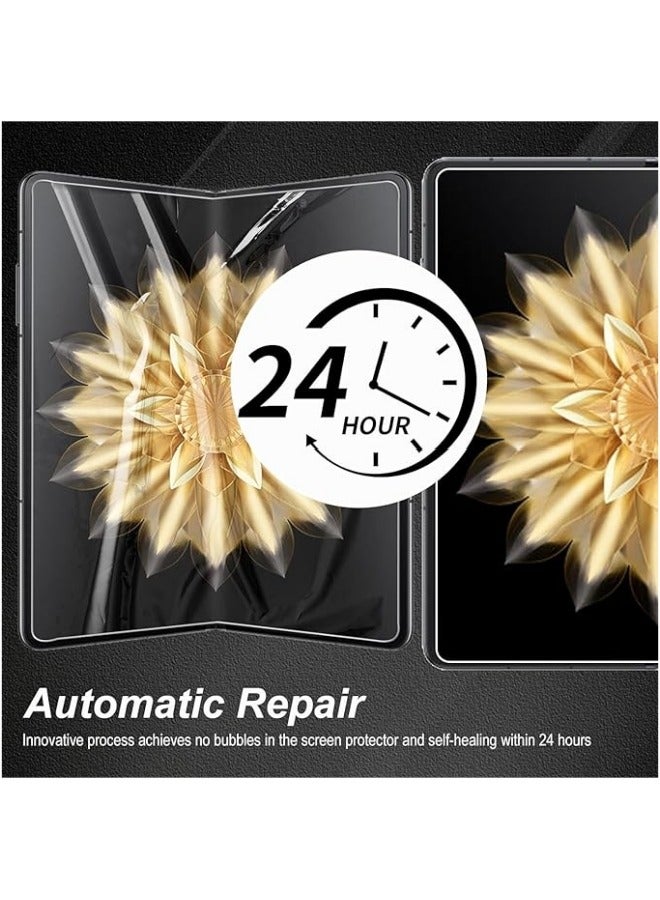 Compatible with Honor Magic V2 5G, 2 Pack Inner Screen Protector and 2 Pack Outer Screen Protector, Anti-Scratch, High Sensitivity HD Soft TPU Flexible Hydrogel Film Protector - Image 2