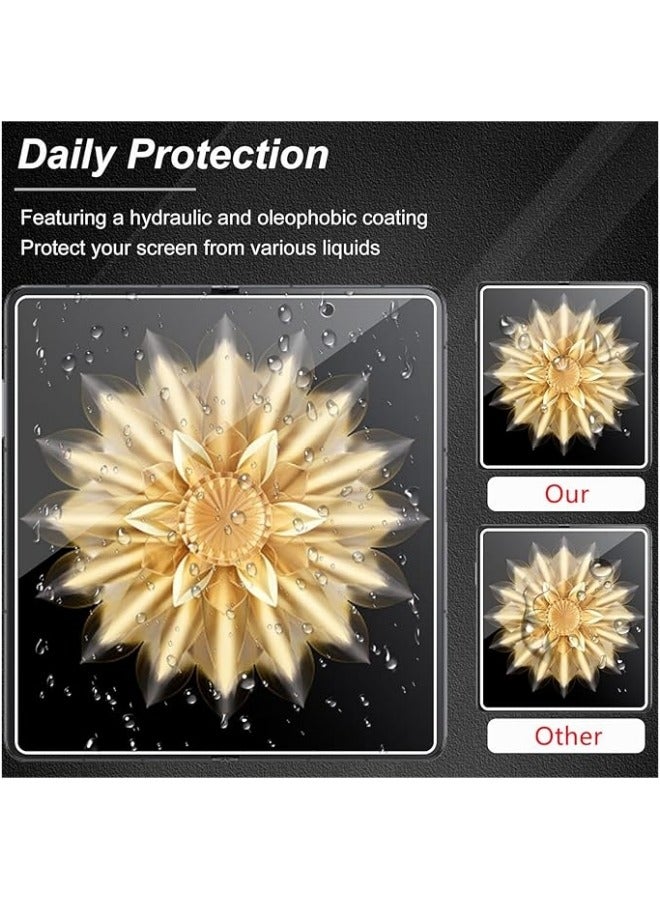 Compatible with Honor Magic V2 5G, 2 Pack Inner Screen Protector and 2 Pack Outer Screen Protector, Anti-Scratch, High Sensitivity HD Soft TPU Flexible Hydrogel Film Protector - Image 3