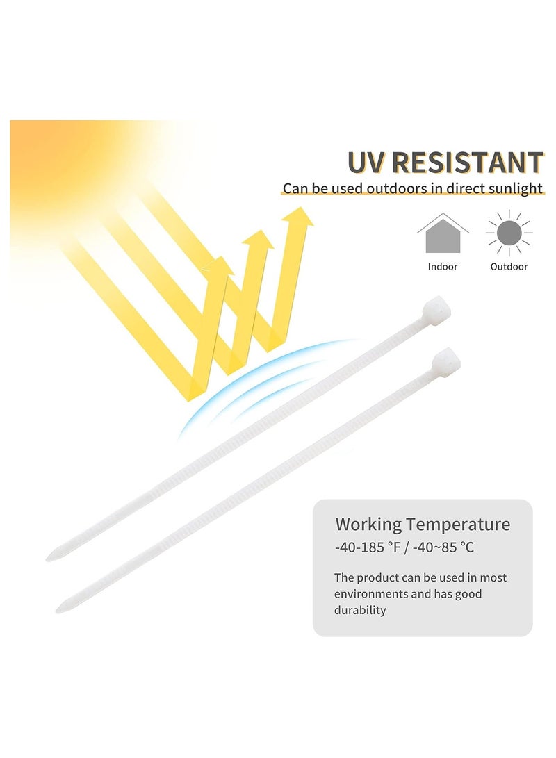 أم جي زي 4 بوصة أربطة مضغوطة ذاتية القفل 100 قطعة أربطة كابل نايلون قزم قفل أسود أربطة كابل نايلون يلتف الأشرطة للداخلية والخارجية - Image 2