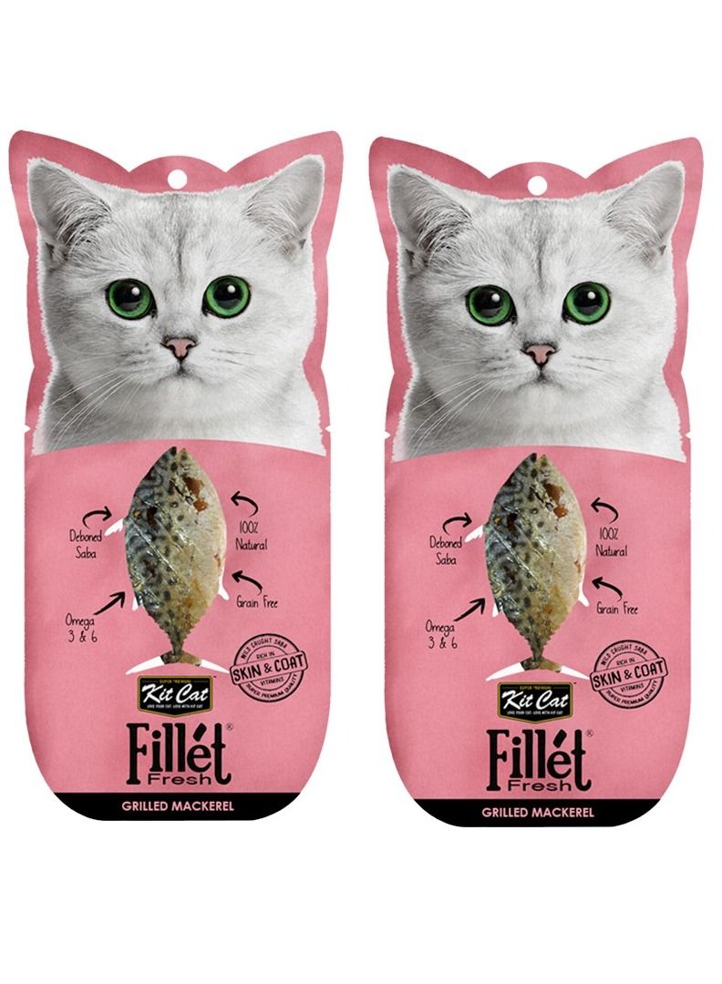 Kit Cat 2Pc Fillet Fresh Grilled Mackerel Cat Treats 30g
