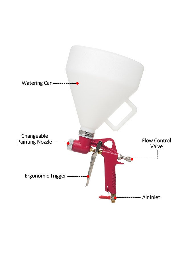 Drywall Wall Painting Sprayer 6L Paint Texture Tool Air Hopper Spray Machine with 3 Nozzle (4.0mm/6.0mm/8.0mm) for Home Decoration Construction Site DIY Creation  - Image 5