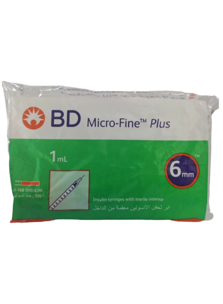 BD Micro fine Plus Insulin Pen Syringes 1ml 6mm 10 Pieces - Image 2