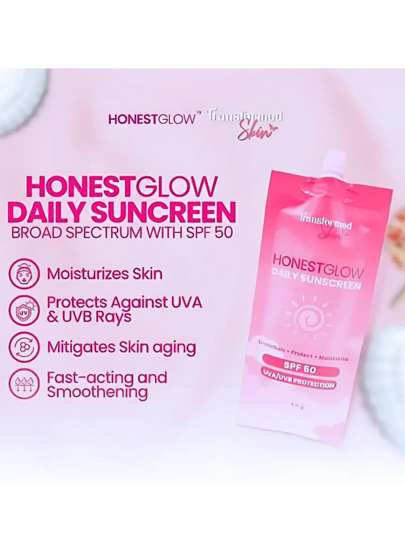 الجلد المتحول واقي الشمس اليومي المتوهج الصادق بعامل حماية من الأشعة فوق البنفسجية فئة 50، حماية من الأشعة فوق البنفسجية فئة A، 50 جرام - Image 2