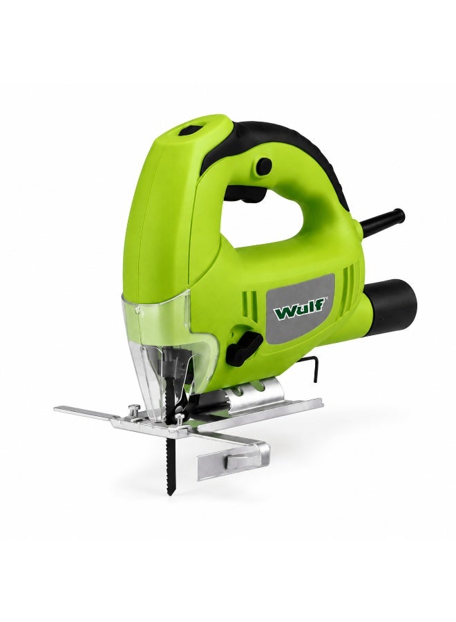 Wulf 610W Electric Jigsaw Heavy Duty Wood and Metal Cutting Machine with Adjustable Base Lock-On Switch and Precision Cutting for Carpentry DIY and Construction - Image 2