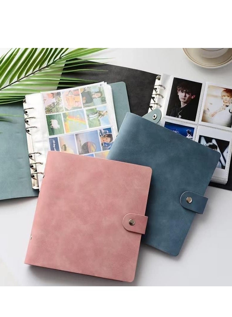 SYOSI Photo Albums 200 Pockets Premium Leather Fujifilm Instax Mini Album, Wallet Size 3 Inch Picture Name Card Book (Green) - Image 4