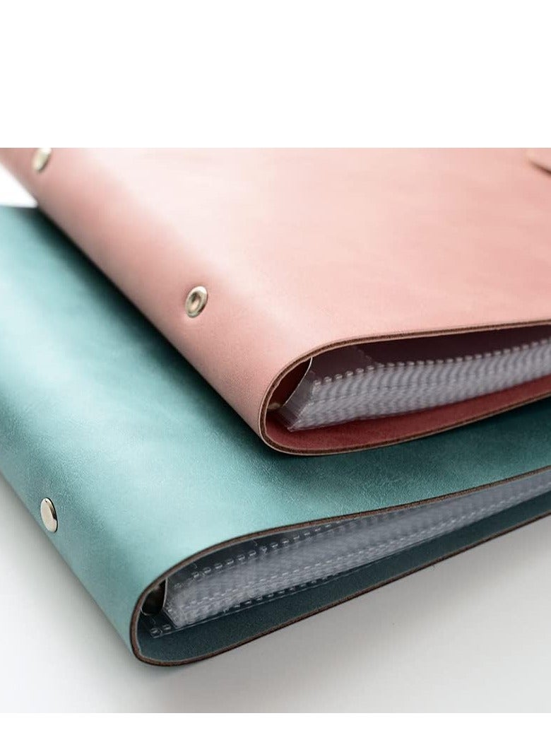 SYOSI Photo Albums 200 Pockets Premium Leather Fujifilm Instax Mini Album, Wallet Size 3 Inch Picture Name Card Book (Green) - Image 5